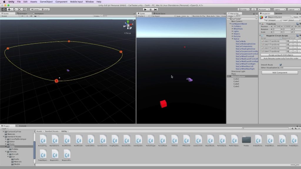 Setting up the car AI from Unity’s Standard Assets: Part 1
